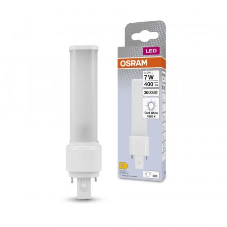 OSRAM DULUX S7 LED 2Pin G23 Kompaktlampe 3,5W wie 7W 4000K neutralweißes Licht EM (KVG/VVG)